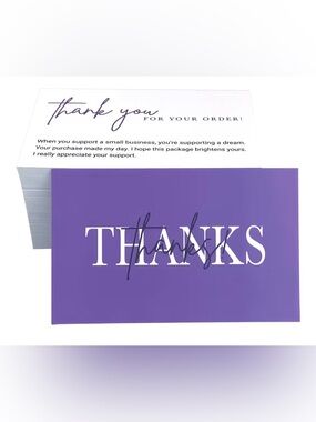 BUSINESS THANK YOU CARDS/DOUBLE-SIDED/20-COUNT/NWT